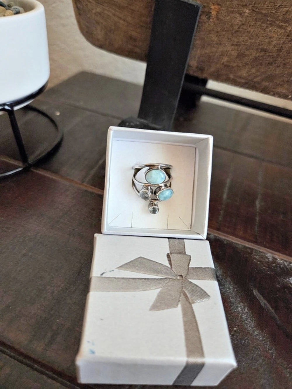 🔥Sterling Silver Blue Stone Ring